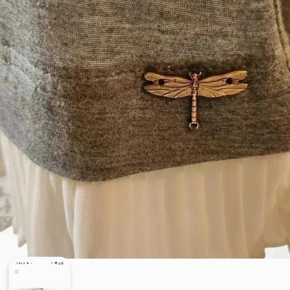 Galliano Gray and Cream Dress - Picture 3 of 6